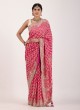 Gorgeous Pink Chiffon Designer Gharchola Saree